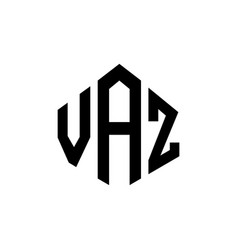 Vaz Letter Logo Design With Polygon Shape