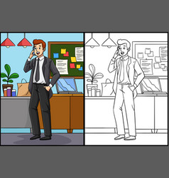 Entrepreneur Coloring Page Colored