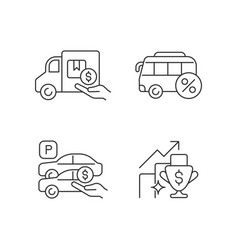 Corporate Perks At Work Linear Icons Set