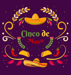 Flat Cinco De Mayo Mexican Holiday Celebration