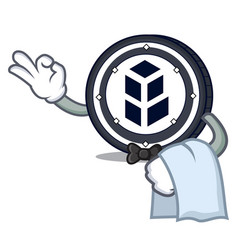 Waiter Bancor Coin Mascot Cartoon