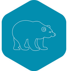 Bear Icon Outline Style