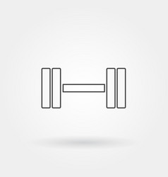 Dumbell Single Isolated Icon With Modern Line