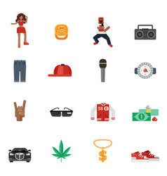 Rap Music Flat Icons