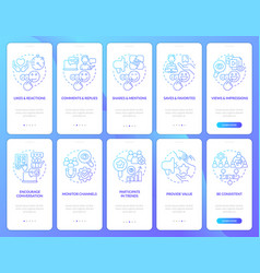 Social Media Involvement Blue Gradient Onboarding