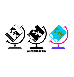 World Book And Copyright Day Logo Icon Flat