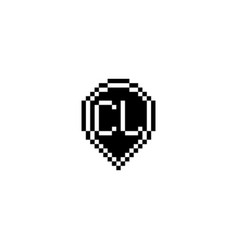 Cl Pixel Art Initial Logo