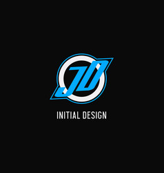 Initial Jd Logo Circle Line Creative Esport Team