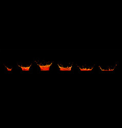 Lava Juice Splash Sequence Animation Sprite Sheet