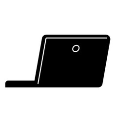 Simple Black And White Silhouette Of A Laptop