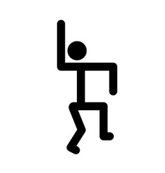 Stick Man Dynamic Position Icon Figures