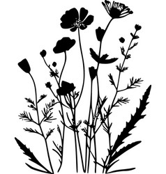 Wildflower - Black And White Isolated Icon