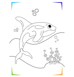 Black And White Orca Coloring Page For Kids