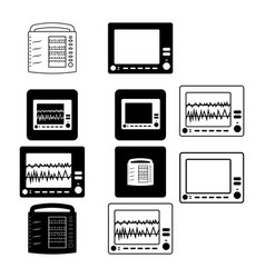 Ecg Machine Icon Cardio And Heart