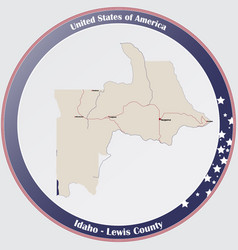 Map Lewis County In Idaho