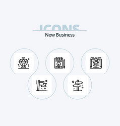 New Business Line Icon Pack 5 Icon Design Globe