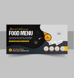 Restaurant Fast Food Cover Or Web Banner Design