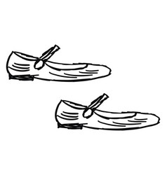 Ugly Shoes Drawing On White Background