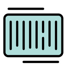 Bar Code Icon Color Outline