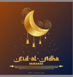 Eid Al Adha Wishing Post Design With Designed