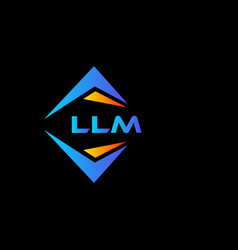 Llm Abstract Technology Logo Design On Black