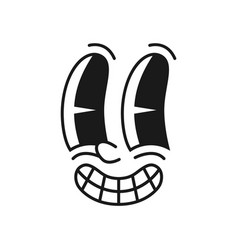 Cartoon Character With Amusing Eyes Cute Emoji