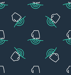 Line Massage Icon Isolated Seamless Pattern