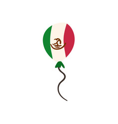 Mexican Flag In Balloon Shaped Free Form Style