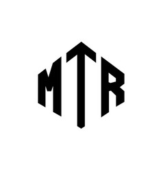 Mtr Letter Logo Design With Polygon Shape