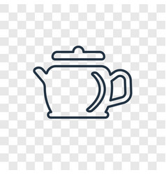 Teapot Concept Linear Icon Isolated