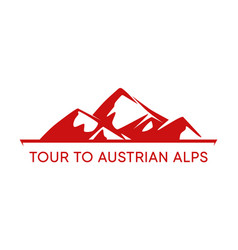 Tour To Austrian Alps Emblem With Caption