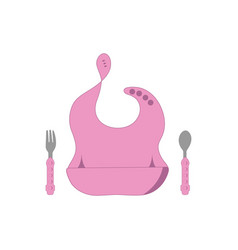 Baby Bib And Kids Cutlery