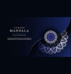 Decorative Blue Silver Mandala Background