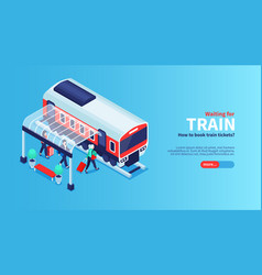 Train Waiting Horizontal Banner