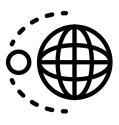 Earth Moon Gravity Icon Outline Style