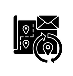 Change Address Black Glyph Icon