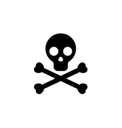 Crossbones Death Skull Flat Icon