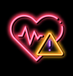 Heart Disease Neon Glow Icon