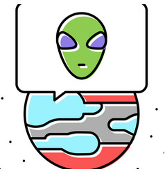 Alien Planet Color Icon