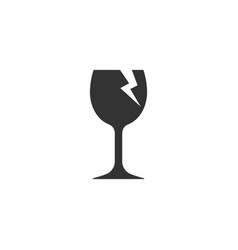 Broken Drinking Glass Icon Template