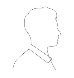 Continuous Single Line Drawing Of Man Profile View