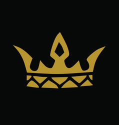 Golden King Crown Icon Design