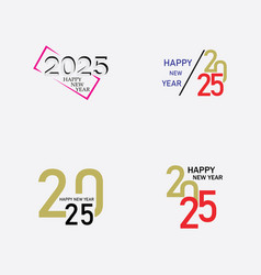 Happy New Year 2025 Text Design Cover Of Business