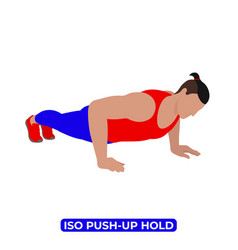 Man Doing Iso Push Up Hold Exercise For Chest