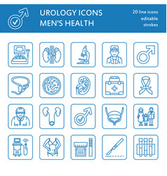 Modern Line Icons Of Urology Elements