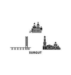 Russia Surgut Flat Travel Skyline Set