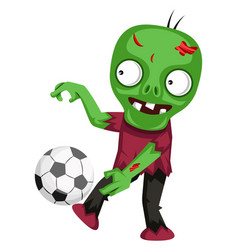 Zombie With Football On White Background