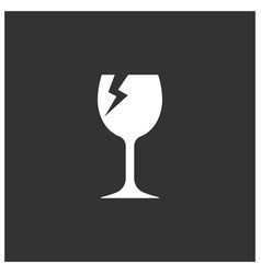 Broken Drinking Glass Icon Template