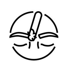 Eyebrow Hair Removal Male Line Icon