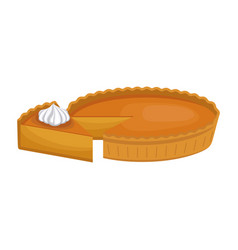 Sweet Pumpkin Pie With Whipped Cream Icon